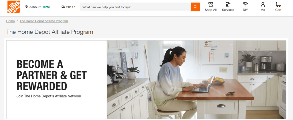 home-depot-affiliate-program-homepage