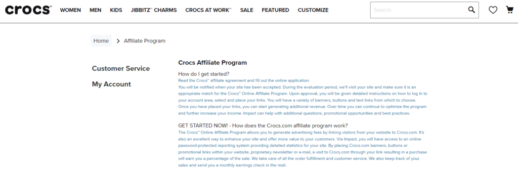 crocs-affiliate-landing-page