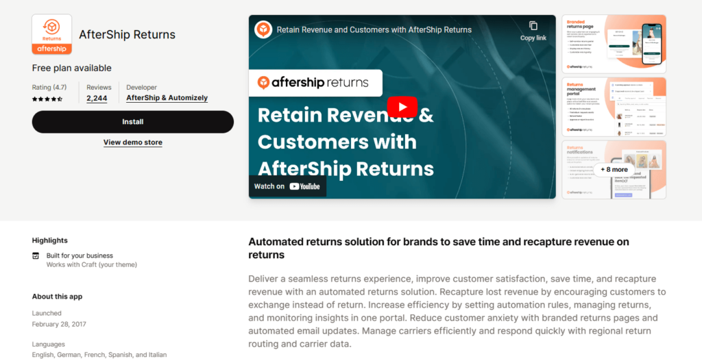 aftership-return-Store-Credit-Apps    