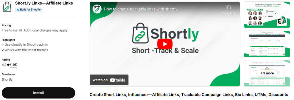 shopify-affiliate-app-shortly-link