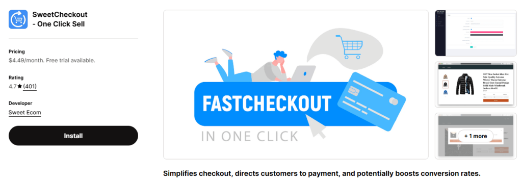 sweetcheckout-one-click-sell