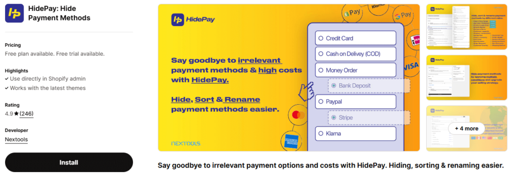 hidepay-hide-paymenet-methods