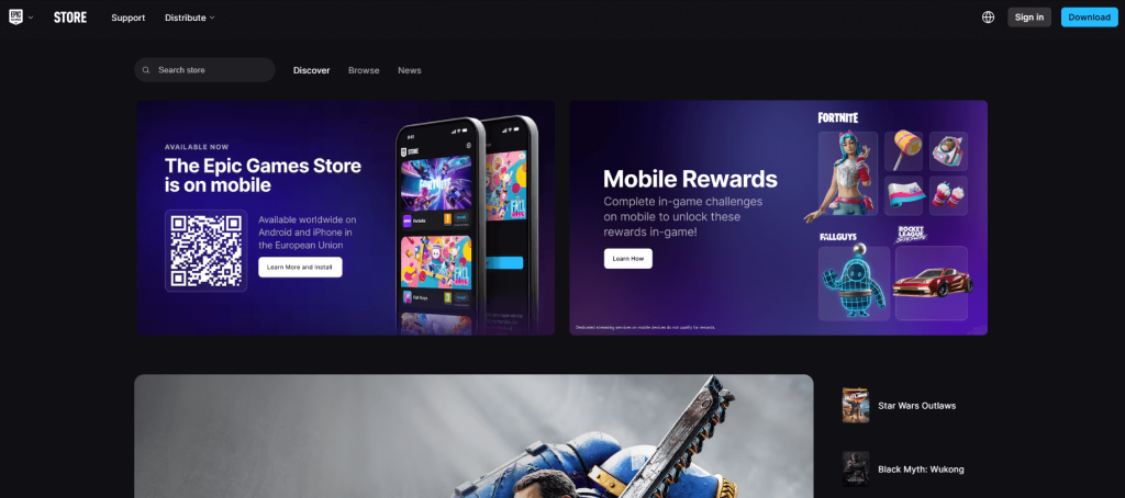 epic-games-homepage