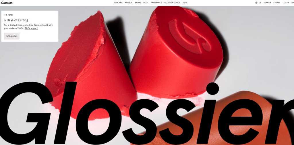 glossier-homepage