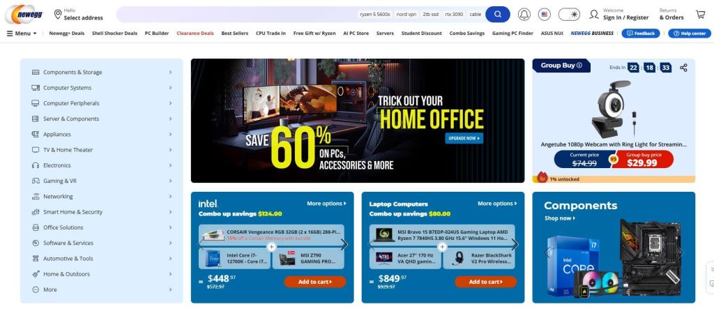 newegg-homepage