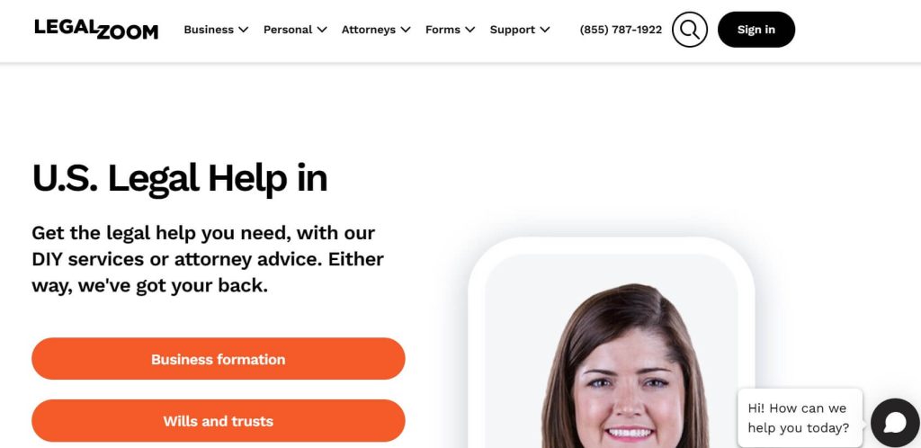 Legalzoom-homepage