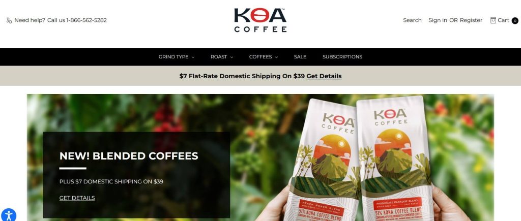 KOA-Coffee-homepage