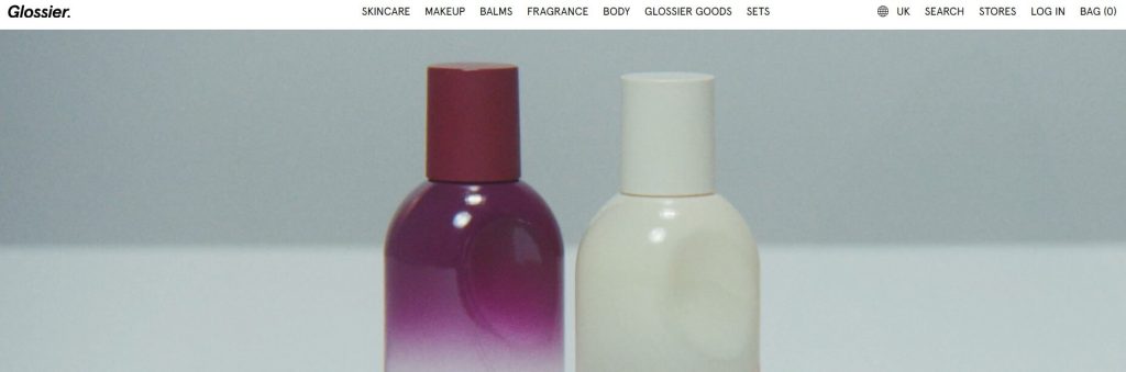 glossier-homepage