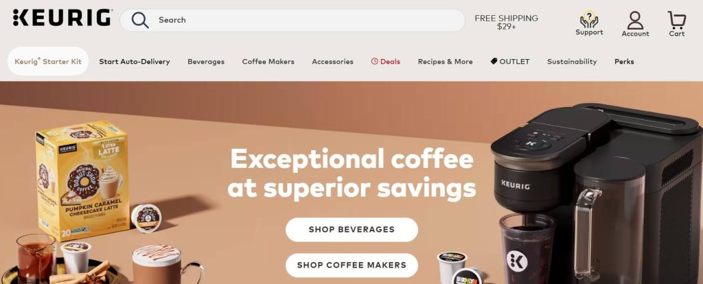 Keurig-homepage