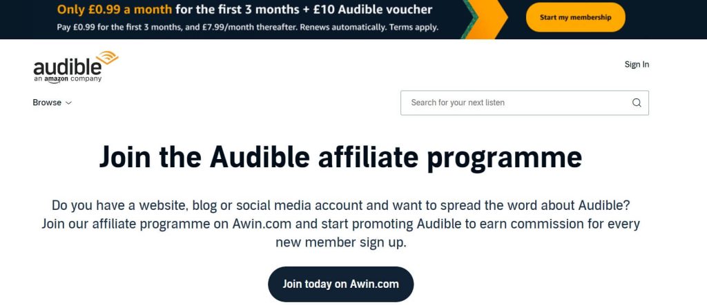 audible-affiliate-program-for-influencers