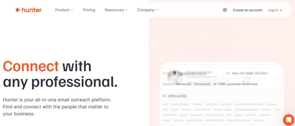 hunter.io-homepage