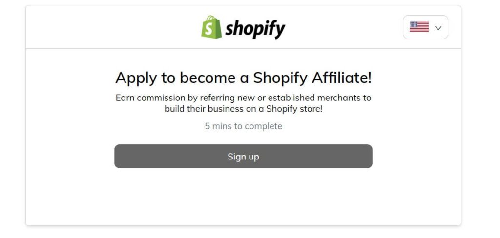 Shopify-affiliate-program-sign-up